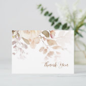 ヴィンテージ ニュートラル ボタニカル サンクス ノート カード (スタンド正面)