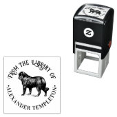 ヴィンテージ ニューファンドランド #1 描画ライブラリの本の名前 セルフインキングスタンプ (インサイチュ)