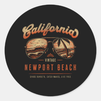 ヴィンテージ ニューポートビーチ カリフォルニア サングラス 夕日 ラウンドシール