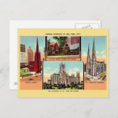 ヴィンテージ ニューヨーク市の有名な教会 ポストカード (正面/裏面)