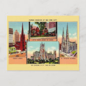 ヴィンテージ ニューヨーク市の有名な教会 ポストカード (正面)