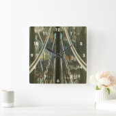 ヴィンテージ ニューヨーク アーキテクチャー, ブルックリン橋 スクエア壁時計 (ホーム)