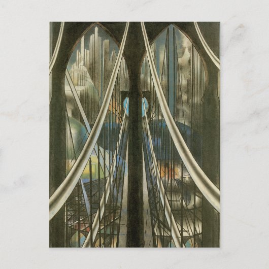 ヴィンテージ ニューヨーク アーキテクチャー, ブルックリン橋 ポストカード (正面)