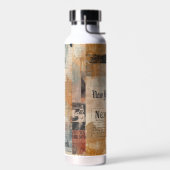 ヴィンテージ ニューヨーク アーバン コラージュ アート ウォーターボトル (左面)