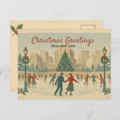 ヴィンテージ ニューヨーク クリスマスカード シーズンポストカード (正面/裏面)