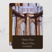 ヴィンテージ ニューヨーク ブルックリン橋 招待状 (正面/裏面)