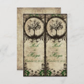 ヴィンテージ ニューライフ ブックマーク ウェディング フェイバー (正面/裏面)