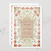 ヴィンテージ・ヌーボーのウェディング招待状 招待状 (正面/裏面)
