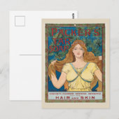 ヴィンテージ・ヌーボー ヘア製品 ソープ ポストカード (正面/裏面)