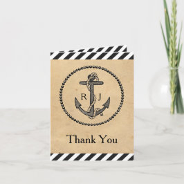 ヴィンテージ ネイティブ アンカー - サンクス ノート カード