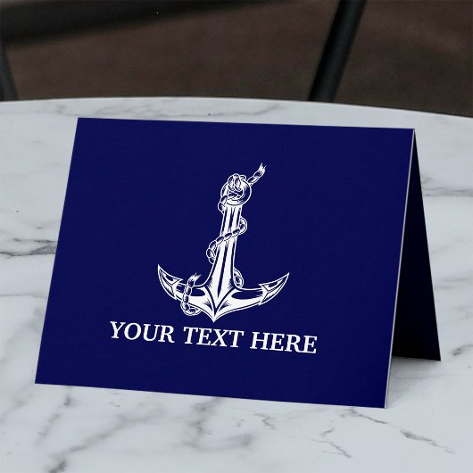 ヴィンテージ ネイビー アンカー ロープ ボート ネーム