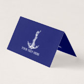 ヴィンテージ ネイビー アンカー ロープ ボート ネーム (正面)