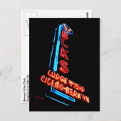 ヴィンテージ・ネオンサイン、ベルウィン・イルのエルクス・クラブ。 ポストカード (正面/裏面)