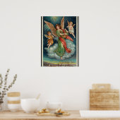 ヴィンテージ・ノルウェーの聖降誕祭の挨拶 ポスター (キッチン)