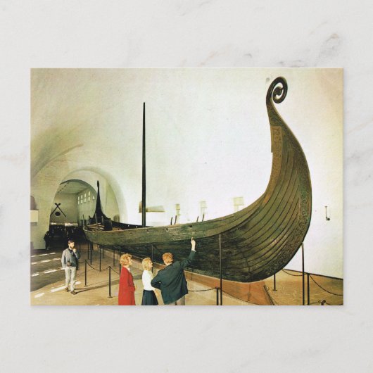 ヴィンテージ ノルウェー、 ゴクスタ船 ポストカード (正面)