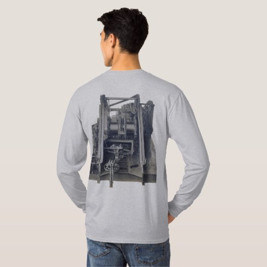 ヴィンテージ・ノースウェスト・クレーン・ショベル重装置 Tシャツ (裏面フル)