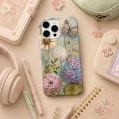 ヴィンテージ+ハイドランジアとタンポポの妖精の庭の魔法 Case-Mate iPhoneケース