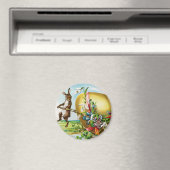 ヴィンテージ ハッピーイースター バニー ウサギ イースターエッグ マグネット (インサイチュ (食洗機))