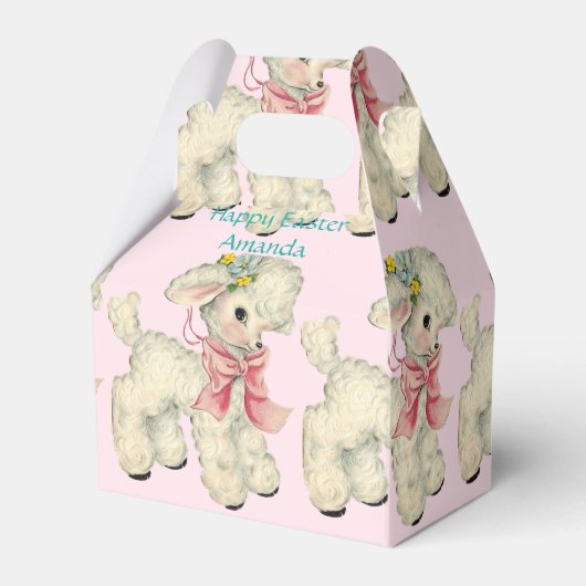 ヴィンテージ、ハッピーイースター、ラム、カスタム フェイバーボックス (正面サイド)