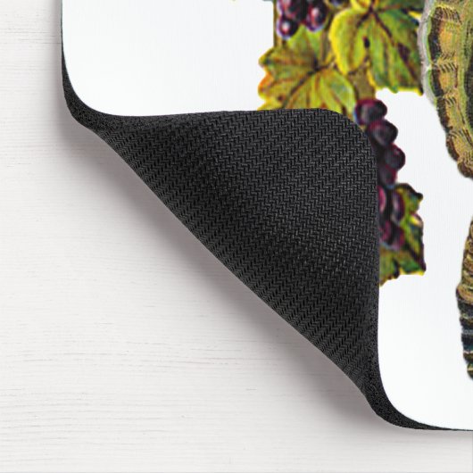 ヴィンテージ ハッピーサンクスギビングターキー マウスパッド (コーナー)