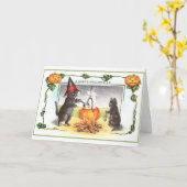 ヴィンテージ-ハッピーハローウィン、 カード (黄色い花)