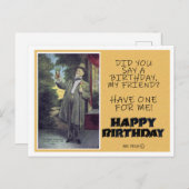 ヴィンテージ ハッピーバースデー グリーティング ポストカード (正面/裏面)