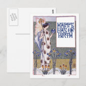 ヴィンテージ ハッピーバースデー ポストカード (正面/裏面)