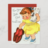 ヴィンテージ・ハッピーファーザー・デー/ドーターカード (正面/裏面)