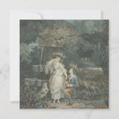 ヴィンテージ ハッピー カップル ウェディング 招待状 (裏面)