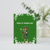 ヴィンテージ ハッピー セントパトリックデー 息子 孫 かわいい シーズンポストカード (スタンド正面)