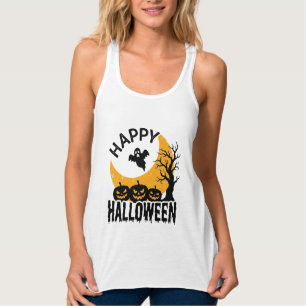 ヴィンテージ ハッピー ハロウィン おばけ パンプキン Tシャツ デザイン