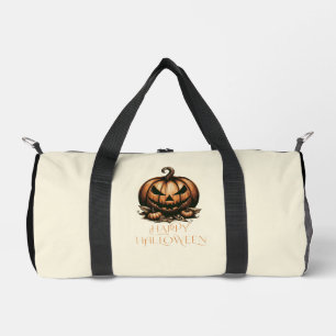 ヴィンテージ ハッピー ハロウィン かぼちゃ ダッフルバッグ