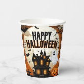 ヴィンテージ ハッピー ハロウィン アート 紙コップ (裏面)
