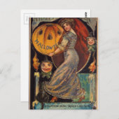 ヴィンテージ ハッピー ハロウィン カード, ジャック オランタン ポストカード (正面/裏面)