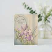 ヴィンテージ ハッピー バースデー スイートハート ウィズ アイリス ポストカード (スタンド正面)