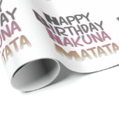 ヴィンテージ ハッピー バースデー ハクナ マタタ パープル インスピリ ラッピングペーパー (ロールコーナー)