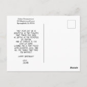 ヴィンテージ ハッピー バースデー ポストカード (裏面)