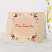 ヴィンテージ ハッピー マザーズデー カード (黄色い花)