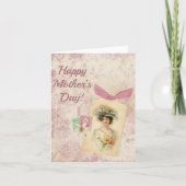 ヴィンテージ ハッピー マザーズデー グリーティング カード (正面)