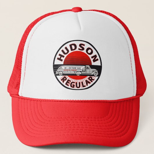 ヴィンテージ ハドソン レギュラー ガソリン 看板 キャップ (正面)