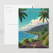 ヴィンテージ ハナへの道 マウイ ハワイ 旅行 ポストカード (正面/裏面)