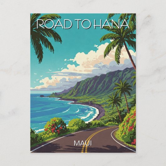 ヴィンテージ ハナへの道 マウイ ハワイ 旅行 ポストカード (正面)