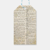 ヴィンテージ ハニービー スクリプト スクラップブック ギフトタグ (裏面)