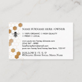 ヴィンテージ ハニービー ハニコム 養蜂場 プリント 名刺