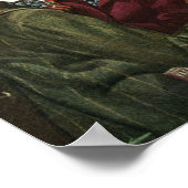 ヴィンテージ ハニームーン ラブ、ナイアガラの滝での新婚旅行者 ポスター (角)