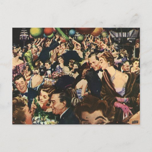 ヴィンテージ ハリウッド テーマの誕生日パーティー風船, ポストカード (正面)