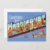 ヴィンテージ ハリスバーグ PA ポストカード (正面/裏面)