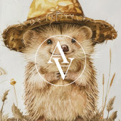 ヴィンテージ ハリネズミの肖像画 絵画 森の動物 ポスター