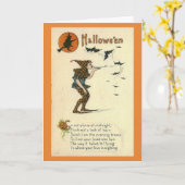 ヴィンテージ-ハロウィンの愛を捜します、 カード (黄色い花)