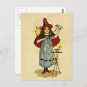 ヴィンテージ ハロウィンの魔法 ポストカード (正面/裏面)